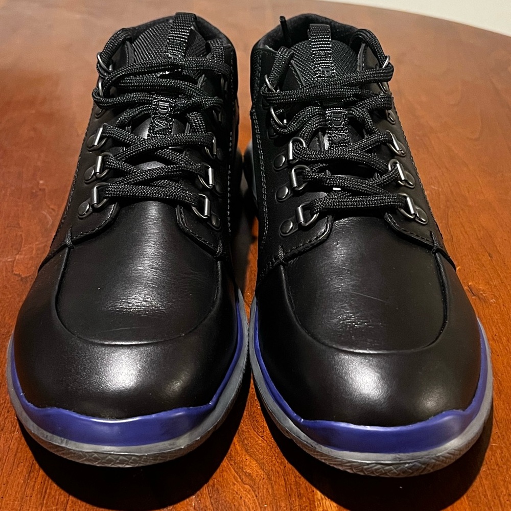 Men’s Authentic Prada Sneakers Size 8 1/2 Pull-Up 4 Nero 4E2282 Unworn Vintage - Picture 6 of 10